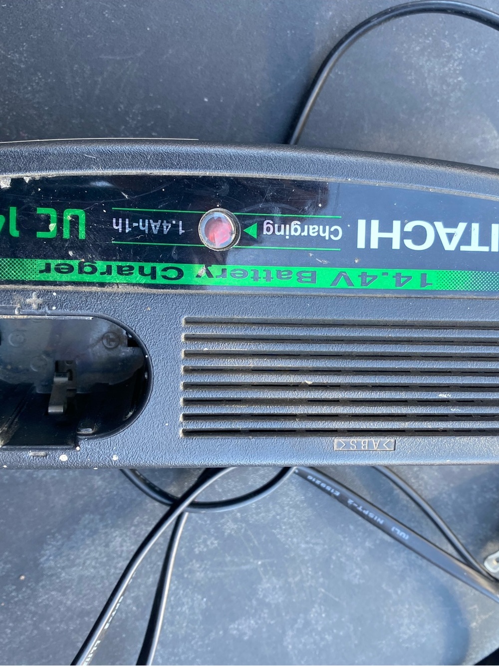TACH Black Battery Charger with Green Trim